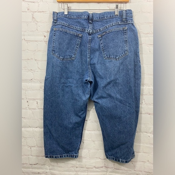 Rider by Lee High Waisted Denim Blue Jean 4 Pocket Capris - Picture 2 of 3